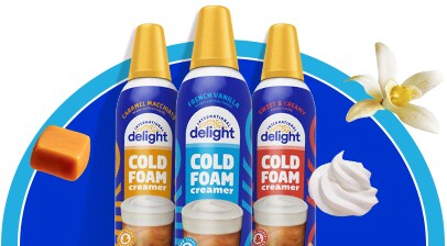 Cold Foam at Home. Featuring International Delight Caramel Macchiato, French Vanilla, and Sweet & Creamy cold foam creamers.