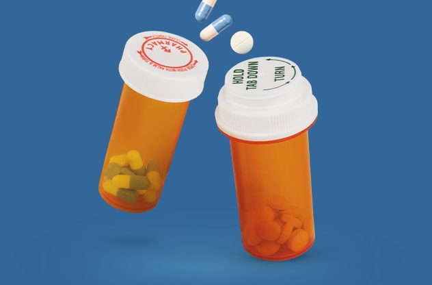 Two prescription pill bottles