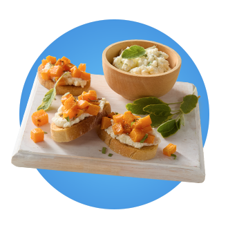 Roasted Butternut Squash Bruschetta
