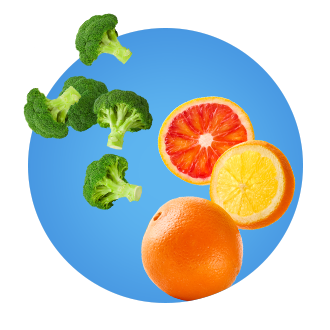Broccoli and oranges