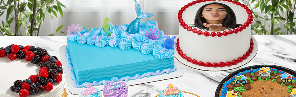Image of graduation party with custom cake and cupcakes.