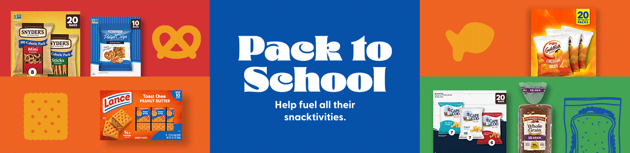 Pack to School. Help fuel all their snacktivities.