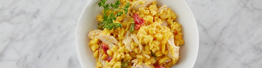 Slow Cooker Cheesy Rice and Chicken