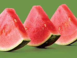 fresh slices of watermelon