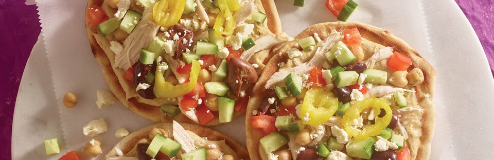 Chicken Greek Tostadas