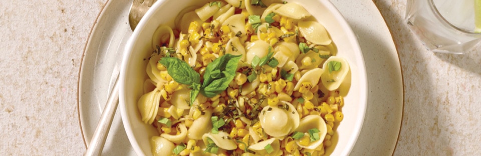 Grilled Corn and Pasta Toss