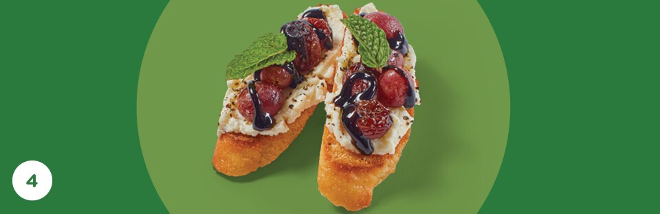 Crostini with Roasted Grapes