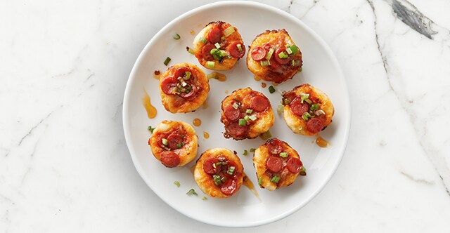 Pepperoni Pizza Bites with Hot Honey