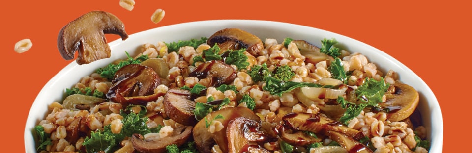 warm wild mushroom and farro salad