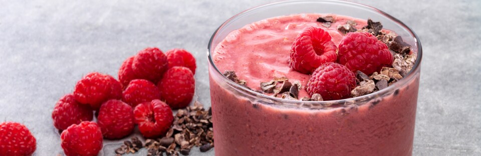 chocolate-raspberry truffle smoothie