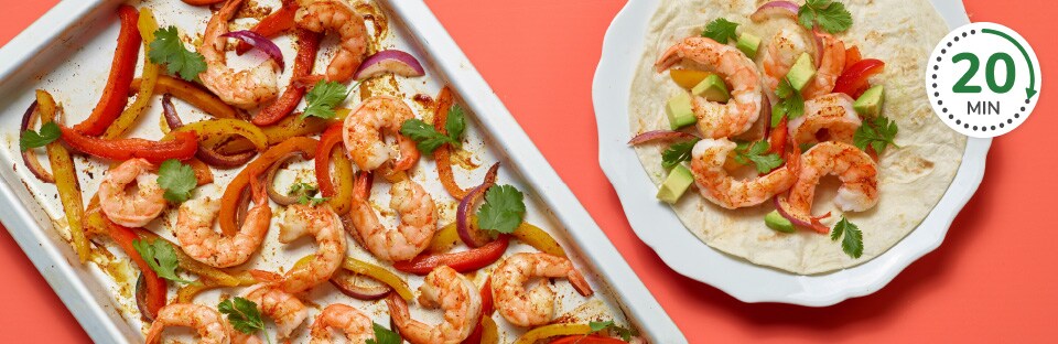 Sheet Pan Shrimp Fajitas