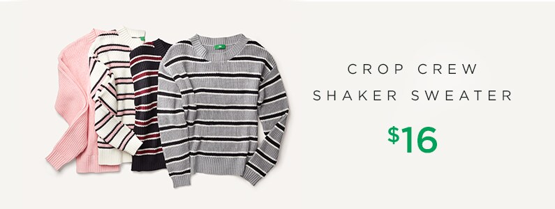 crop crew shaker sweater