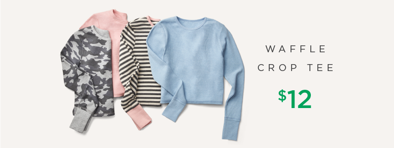 waffle crop tee