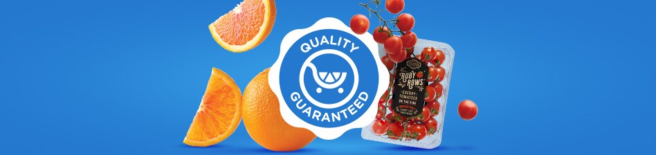 Private selection produce with quality guarantee logo