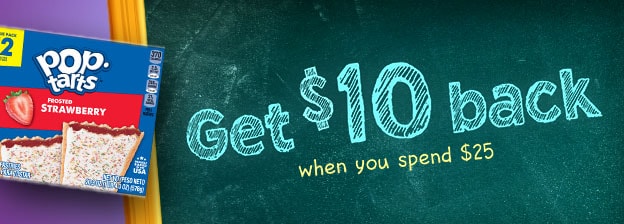 Get $10 back when you spend $25 - see disclaimer messaging