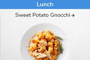 Lunch recipe. Sweet potato gnocchi