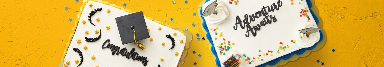 Say Congrats with a Custom Cake. Design the perfect dessert for your grad.