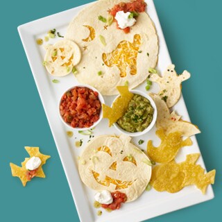 Jack-o-lantern Quesadilla