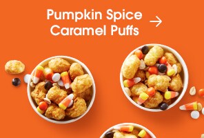 Pumpkin Spice Caramel Puff Corn Snack Mix Recipe