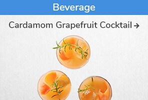 Beverage recipe. Cardamom grapefruit cocktail
