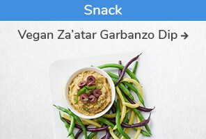 Snack recipe. Vegan zaatar garbanzo dip