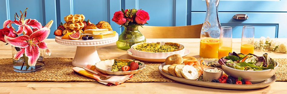 Brunch essentials, flowers, gifts and more for Mother’s Day.