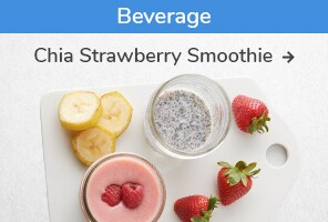 Beverage recipe. Chia Strawberry Smoothie