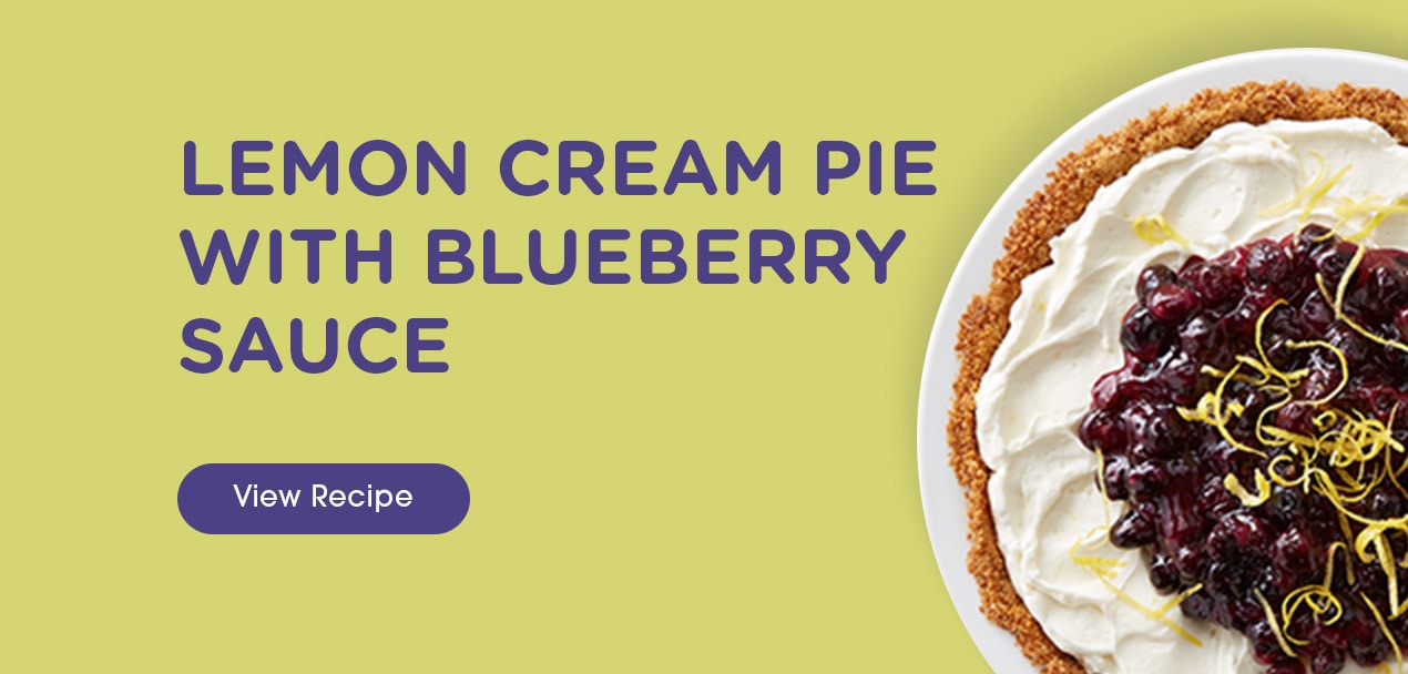 Lemon Cream Pie with Blueberry Sauce Pie Recipe