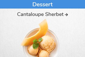 Dessert recipe. Cantaloupe Sherbet