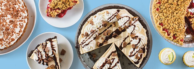 Assorted pies and mini pies