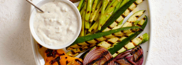 Platter of grilled vegetables