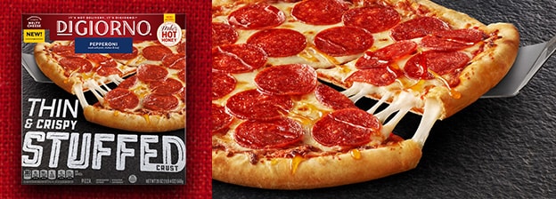 2/12 feet of cheese in a crispy thin crust.
