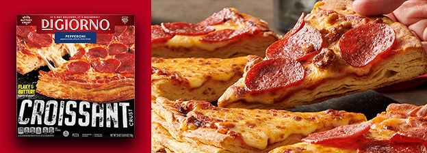 Your fav toppings on a flaky, buttery and crispy