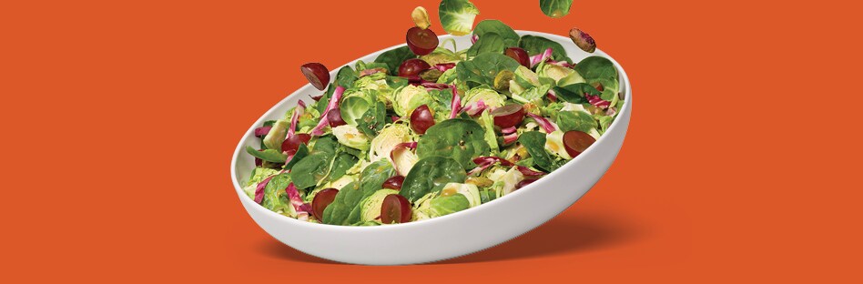 Shaved Brussels Sprouts Salad with Grape