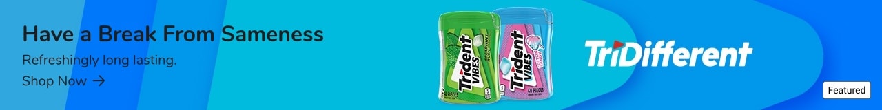 Advertisement: Stay focused and refreshed. Trident. Shop Now.