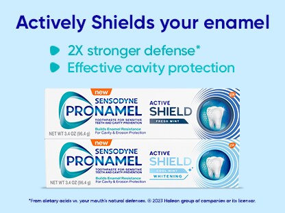 Actively shields your enamel 