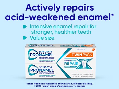 Actively repairs acid weakens enamel
